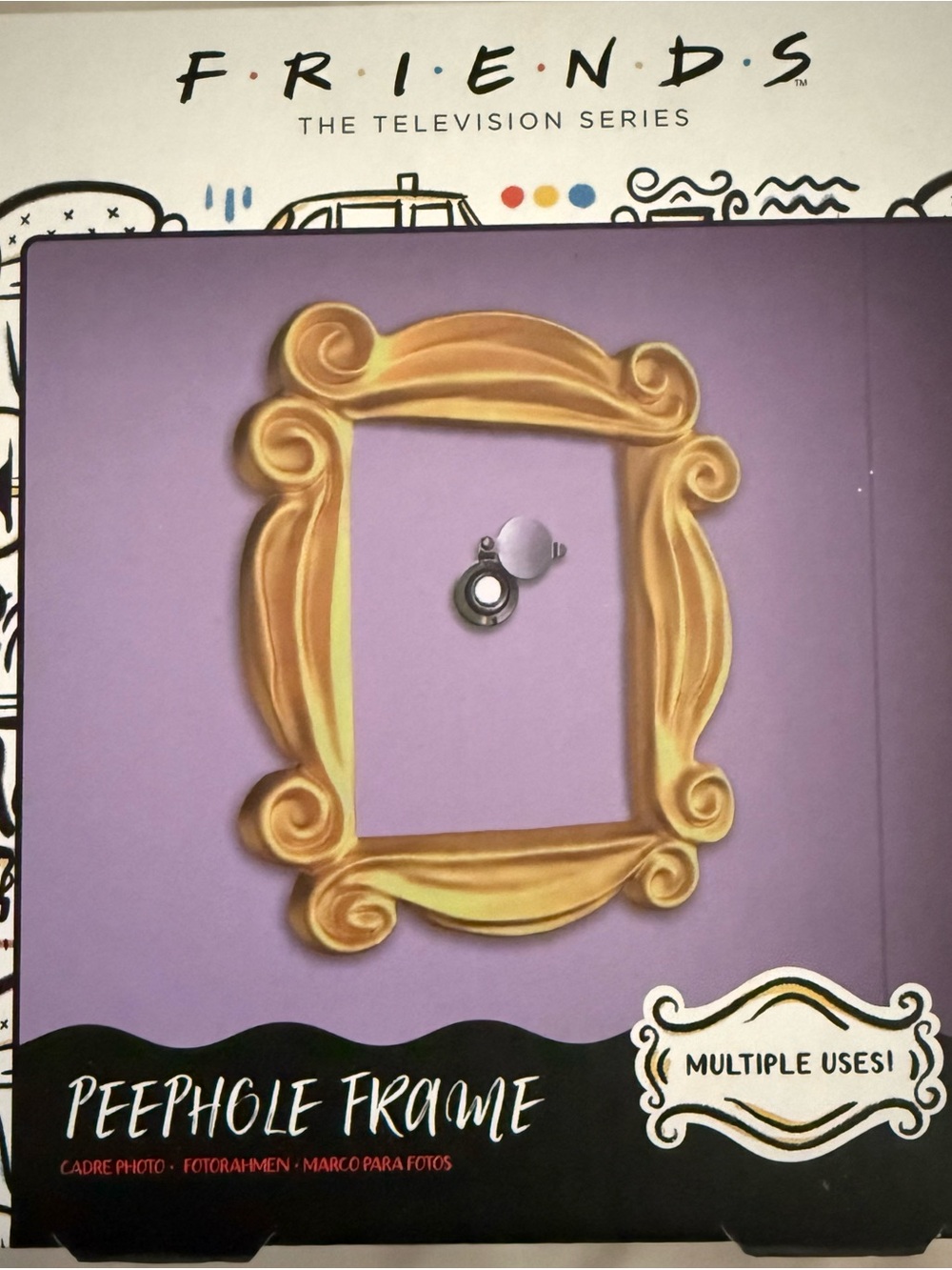 FRIENDS Peephole Frame - Yellow Frame